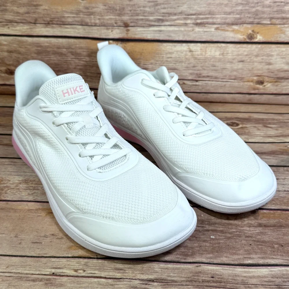 NWOB Hike Footwear HF Wave White Pink Pain Free Walk Shoes Barefoot Sneakers 10